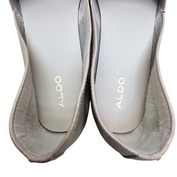 Aldo Women’s Nude Pink Genuine Leather Slip-On Ballet Sternatia Flats Size 10 - Picture 5 of 8